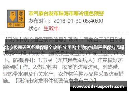 北京极寒天气冬季保暖全攻略 实用贴士助你抵御严寒保持温暖